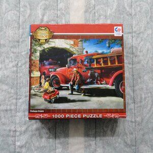 Hometown Heroes, Firehouse Dreams, 1000-piece jigsaw puzzle, 19"x27", Dan Hatala